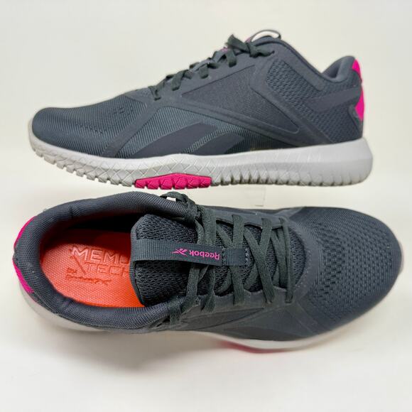 Reebok Flexagon Force 2.0 Training Shoes Womens 8 1/2 Gray Pink I.10.2 Comfy - Picture 3 of 13